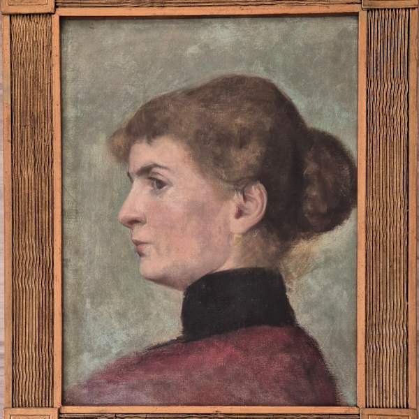 Frauenkopf (aus dem Nachlass von des Grafen Eduard von Paar) by Hans Makart, Image 2.
