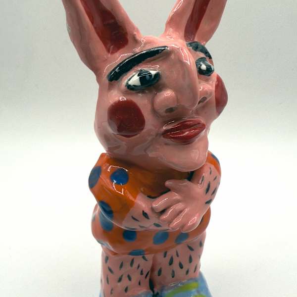 Bunny Golem Figure by Pam Kravetz, Image 1.