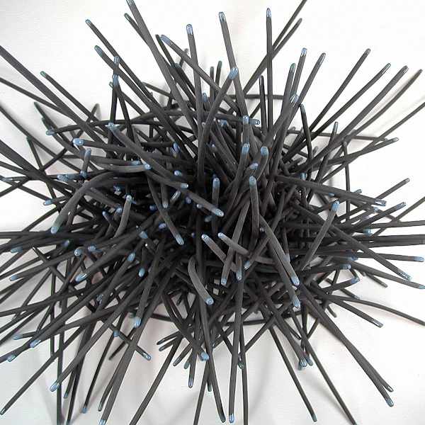 Black Curves with French Blue Glazed Tips by Bean Finneran, Image 1.