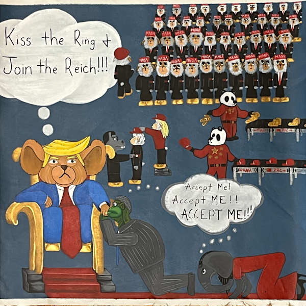 "Kiss the Ring, Fall in Line, Join the Reich” Chumpy Mouse #2 by Thomus Manos, Image 1.
