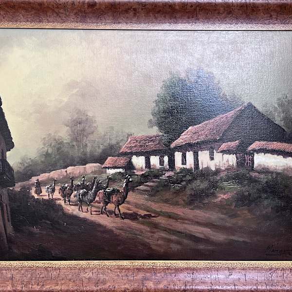 A Village in the Andes of Peru, South America by Unknown Artist, Image 1.