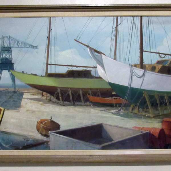 Along the Wharves by Richard Hayley Lever, Image 1.