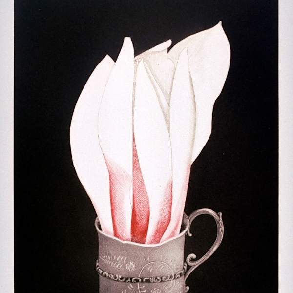 Silver Cup with Magnolias (Edition of 100) by Beth Van Hoesen, Image 1.