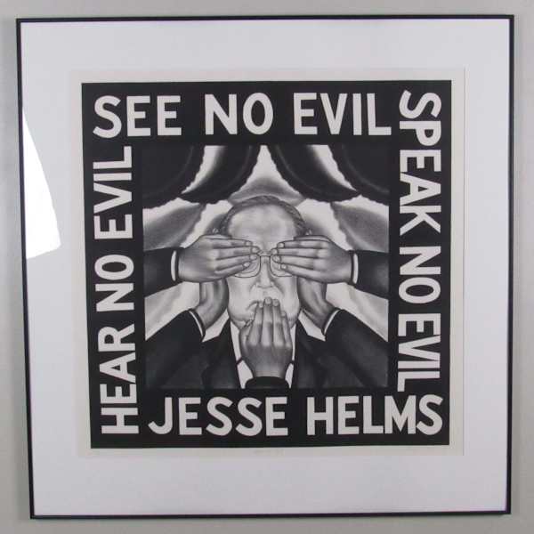 Fear No Evil (Jesse Helms), I/X by Roger Brown, Image 1.