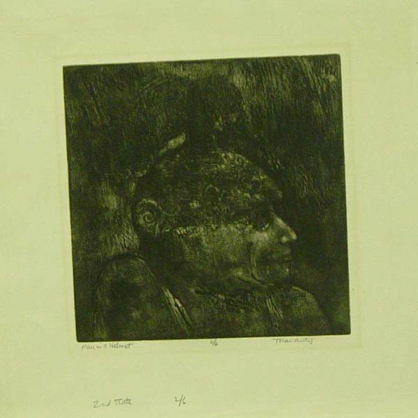 Man in Helmet, 2/6 by Leon Travanti, Image 1.