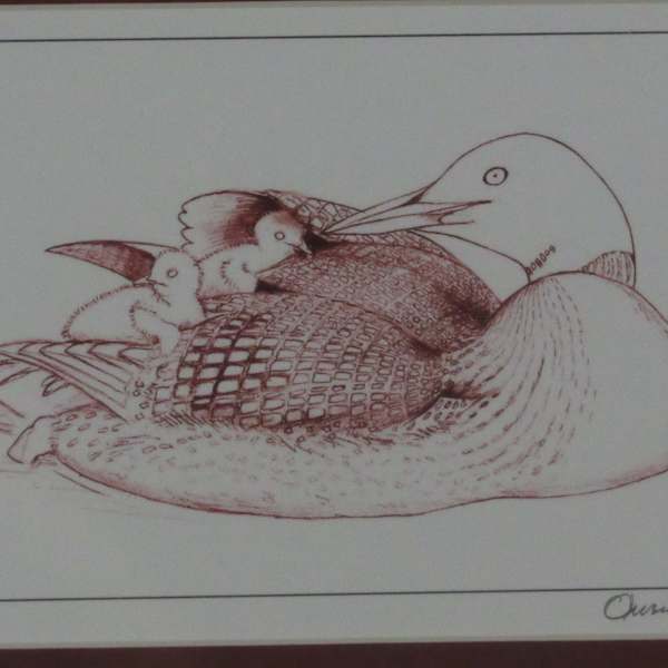 No Title, Duck with Young Under Wing by Owen Gromme, Image 1.