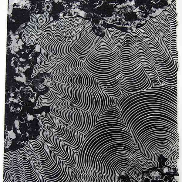 Black Lines On Gray Meteor by Barbara Takenaga, Image 1.
