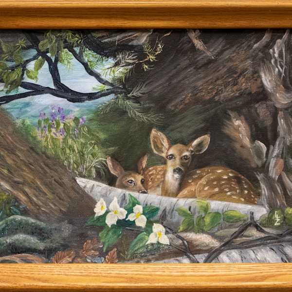 Twin Fawns by Mary Elizabeth Heller, FSPA, Image 1.