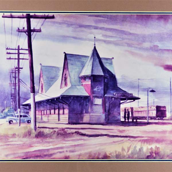 Untitled (Escanaba Train Depot 1954) by Robert Addison, Image 1.