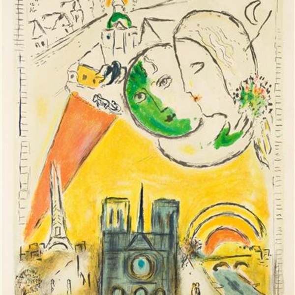 Museum Ein Harod, Paris View by Marc Chagall, Marc Chagall, Image 1.