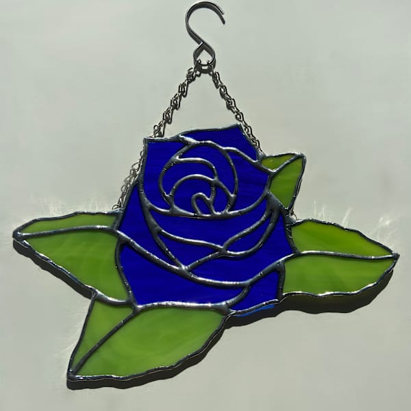 Waterglass Rose in Blue by Iman Hathaway, Image 1.