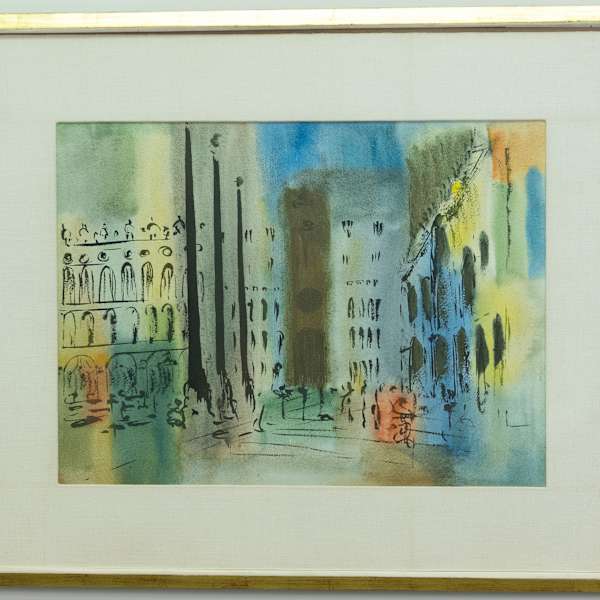 An Italian Square by Unknown (20th C. European School), Image 1.