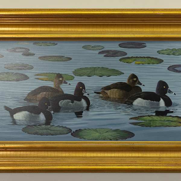 Ringnecks on Lily Pads by David Lanier, Image 1.
