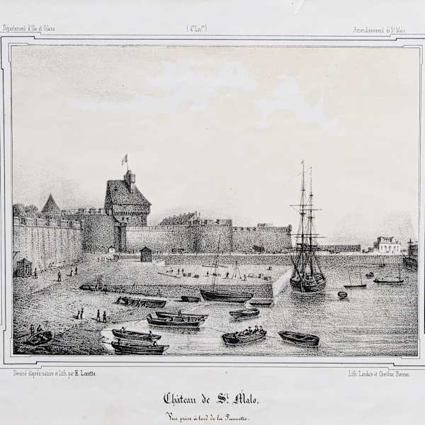 Château de Saint-Malo - vue prise à bord de la Fauvette by Hyacinthe Lorette, Image 4.