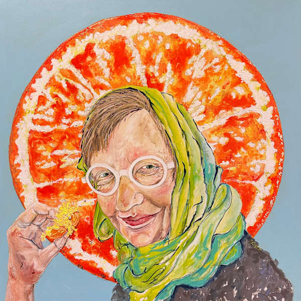 Orange Madonna: Portrait of Portico..... a work in progress by Sherry Ross, Image 1.