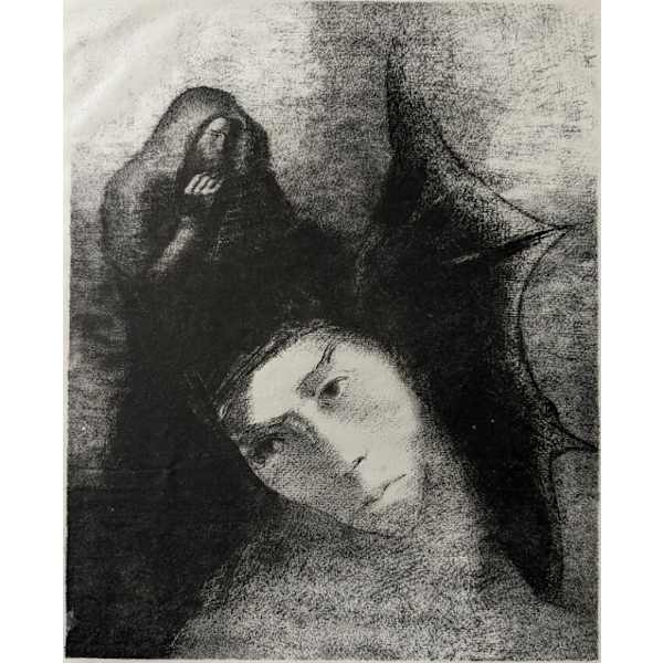 St. Antoine: "Que est le but de tout cela? Le Diable: ll n'y a pas de but!" (Mellerio 151) by Odilon Redon, Image 1.