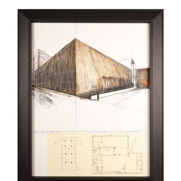 Plan  Wrapped Museum of Contemporary Art, Chicago by Christo and Jeanne-Claude Javacheff, Denat, Image 1.