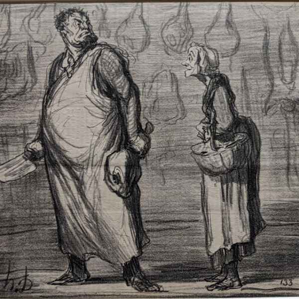 M'sieu le Boucher by Honore Daumier, Image 1.