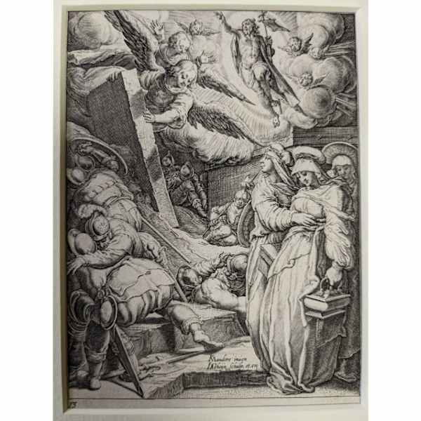 The Passion: The resurrection (Hollstein 394 I/LL) by Jacob Degheyn II, Image 1.