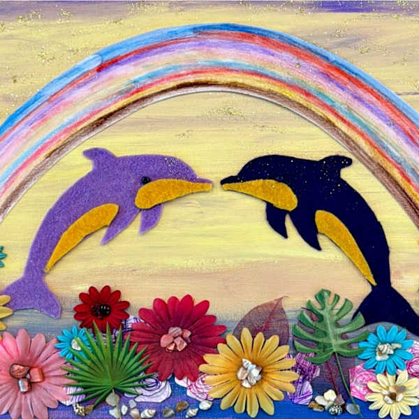Rainbow Dolphin by Hannah, Image 1.