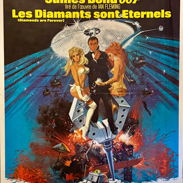 Diamonds Are Forever French Affiche, 1971 by Robert McGinnis, Image 1.