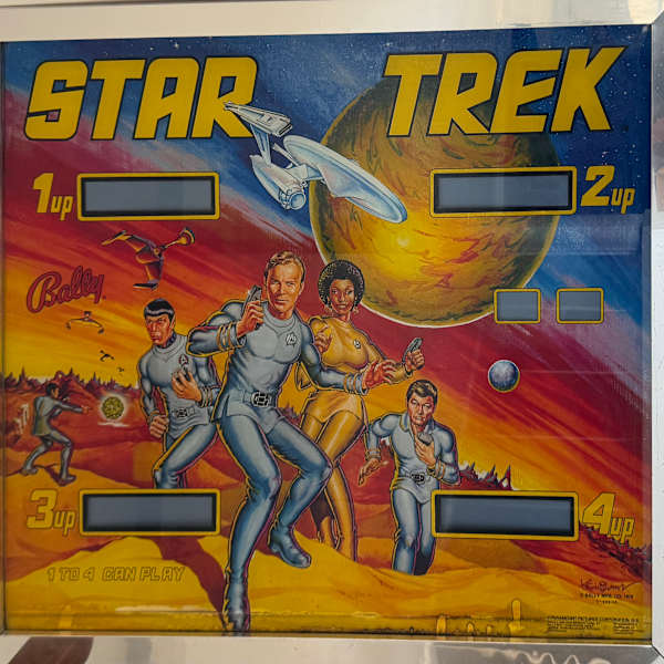 Famed Star Trek Pinball Glass by Kevin O'Conner, Image 1.
