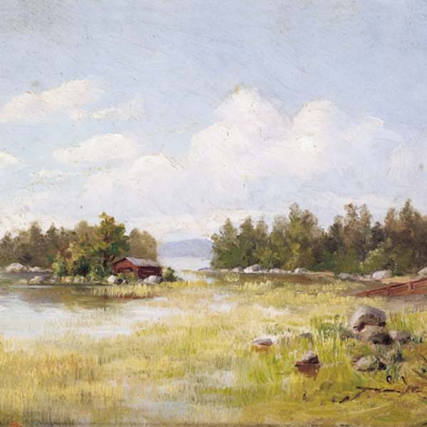 Häuschen am See by Iosif Evstafievich Krachkovsky, Image 1.
