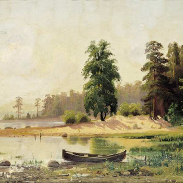 Pineta in riva al lago by Alexander Eliseyevich Voronkov, Image 1.