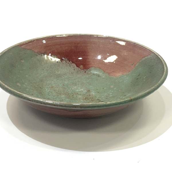 Small Green and Red Bowl by Minori Thorpe, Image 1.