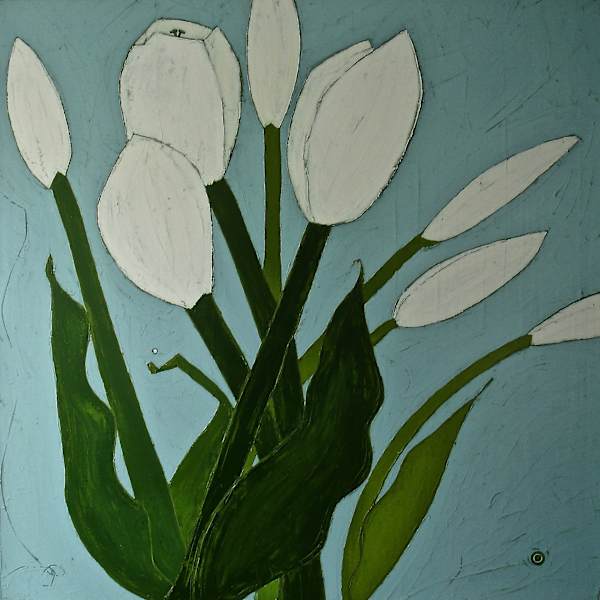 White Tulips on Sunday by Karen Tusinski, Image 1.