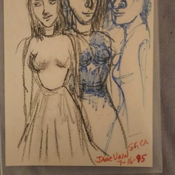 Three Self Portraits by Jane "In Vain" Winkelman, Image 1.