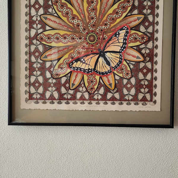 Monarch and Deco Flower by Susan Poitras, Image 1.