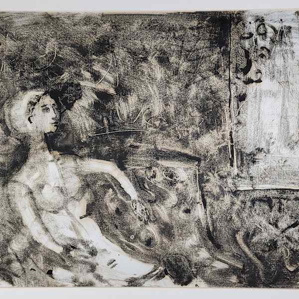 Untitled (Reclining Woman) by Arnold Blanch, Image 1.