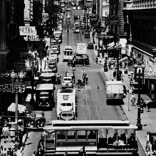 Powell Street, San Francisco, 1947 by Max Yavno, Image 2.