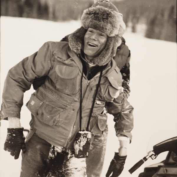 Andy Warhol Covered in Snow After a Snowmobile Crash by Mark Sink, Image 1.