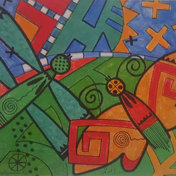 Gathering To The Sun by Gerald Dawavendewa, Image 1.