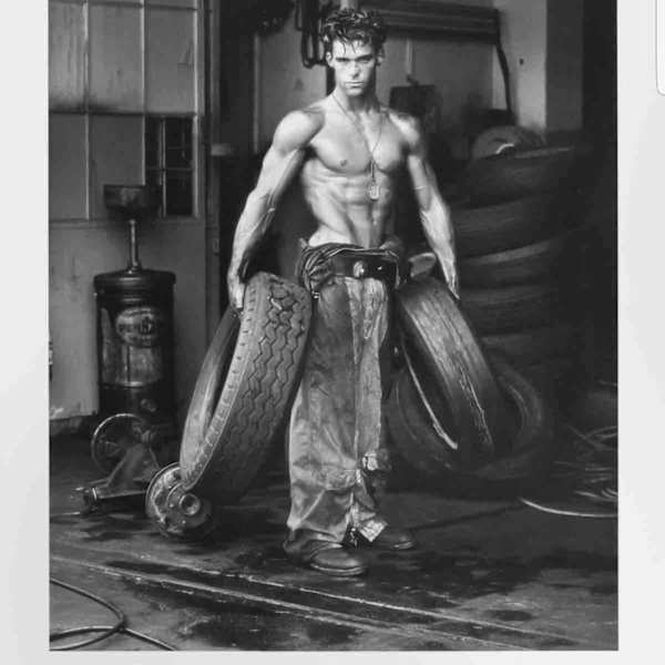 Fred With Tyres by Herb Ritts, Image 1.