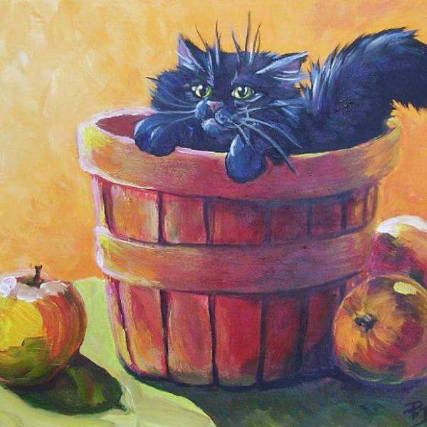 Basket O Cat by Pat DeVane Burns, Image 1.