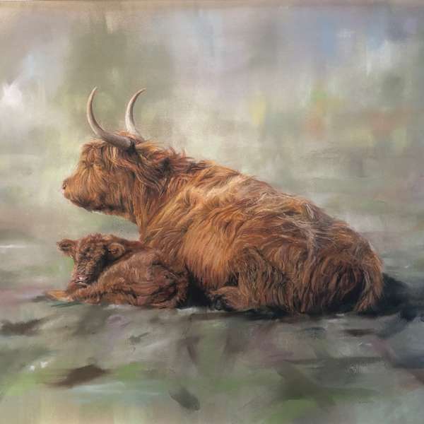 Highland Cow and Calf by Richard RensonWise, Image 1.