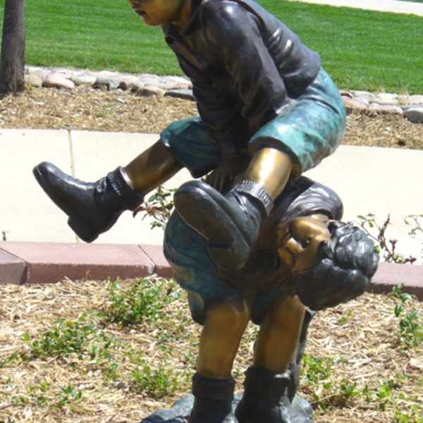 Boys Playing Leapfrog (Leapfrog Boys) - 2010 by William  Duffy, Image 2.