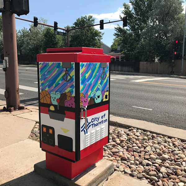 Untitled (traffic box mural) by Christopher Chavez, Image 1.