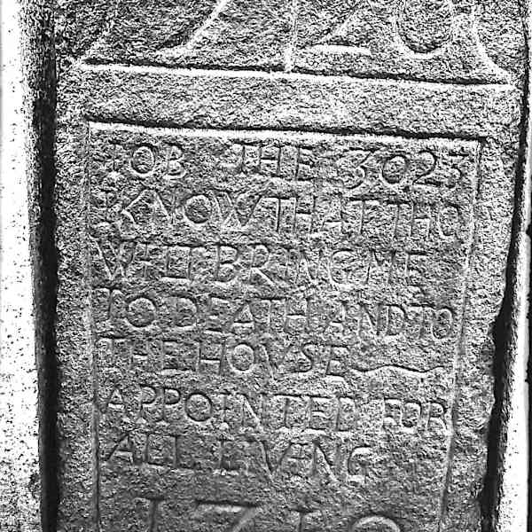 Milestone at Wrentham Cemetery by Harriette M. Forbes , Image 1.