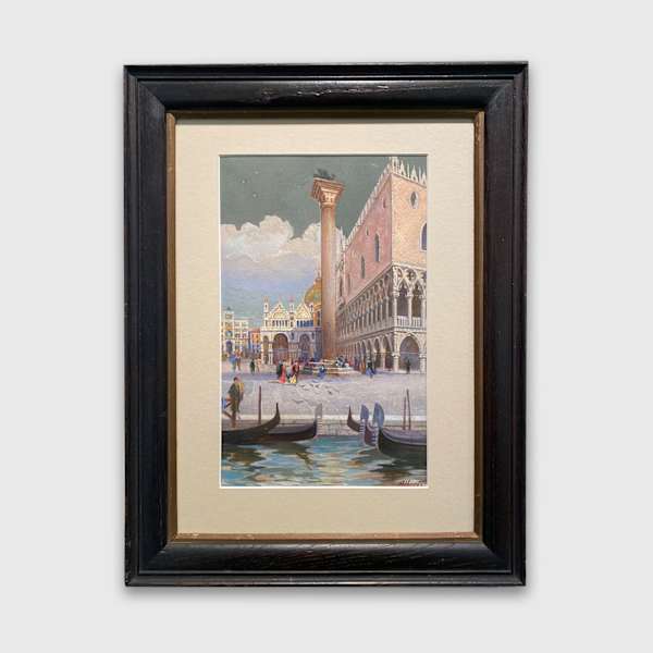 10467 - Piazza at Canal's Edge by Alberti, Image 1.