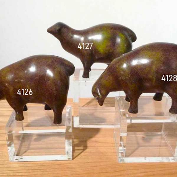 4127 - Sheep (three sculptures) by Salem Ali, Image 1.