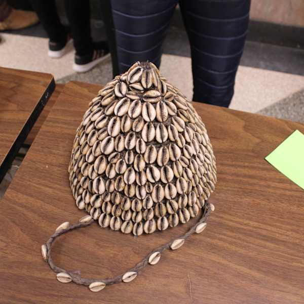 Bwami Society Hat, Cowrie Shells, Lega DRC by Lega, Image 1.