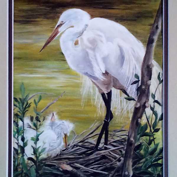 Heron With Chicks by Ann DuBois, Image 2.