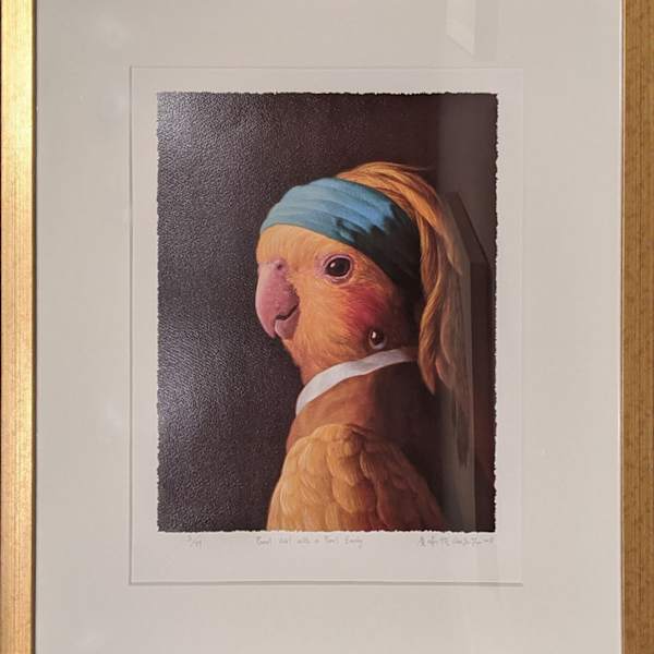Parrot Girl with a Pearl Earring 戴珍珠耳環的鸚鵡少女 by 詹喻帆 CHAN Yu-Fan, Image 2.