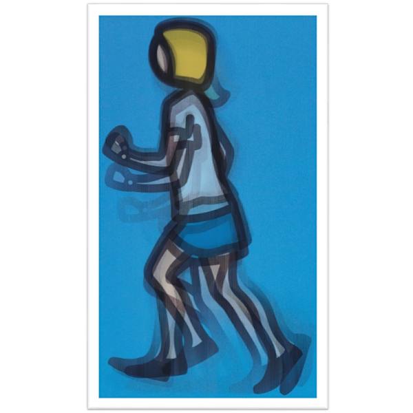光柵明信片 Lenticular postcard - Bibi running by 歐培 Julian OPIE, Image 1.