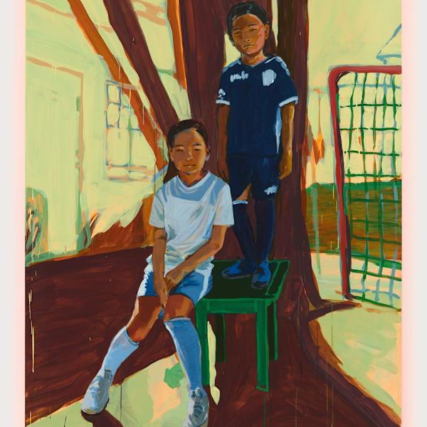 Claire Tabouret– Teguy and  Terrin in the garden  簽名海報 by Claire Tabouret, Image 1.