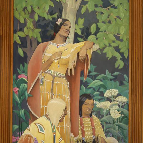 Indian Women on Bank of Stream by Allen Tupper True, Image 3.